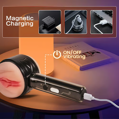 10 Vibration Anal and Vaginal 2 in 1 Handheld Masturbator