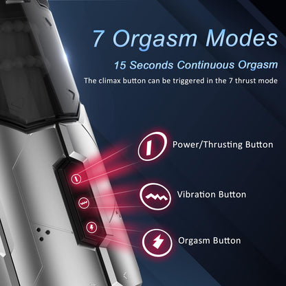 7 Thrusting & Vibration ModesElectric Male Stroker Pocket Pussy for Men