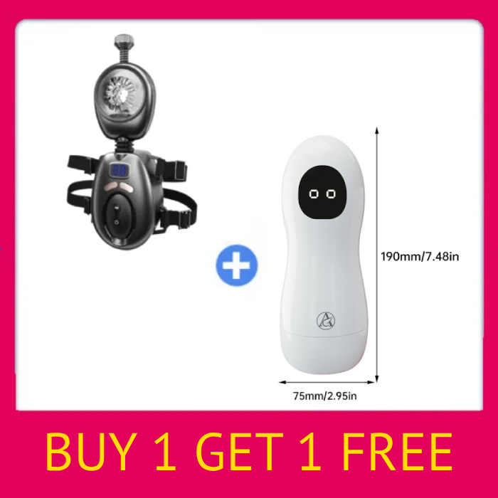 2025 Latest Hands-Free Waist-Strap Thrusting & Vibrating Male Masturbator with Remote Control
