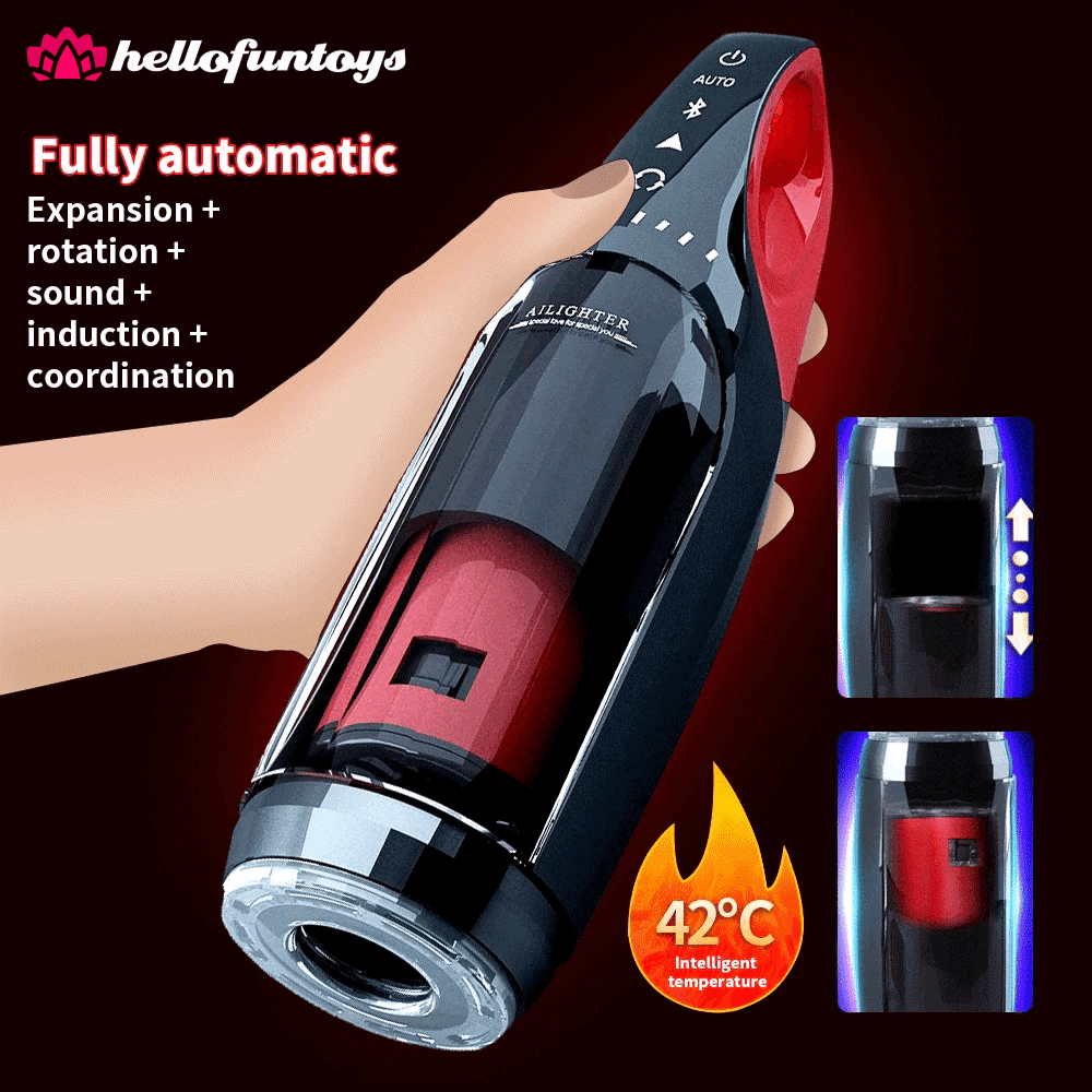 2023 latest Intelligent Toy Automatic Sucking Heating and Telescopic Rotating  Electric Masturbator Cup