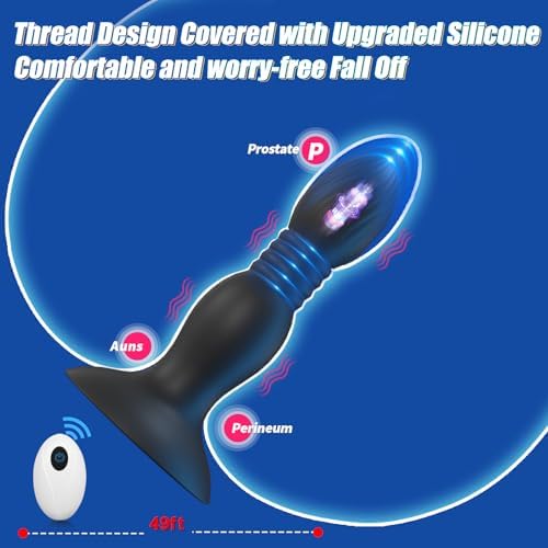 Super Strong Suction Cup Remote Control Thrust Vibration, Anal Trainer for Men, Women & Couples