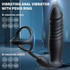 6 Mode Prostate Massager with Cock Ring, App and Remote Control for Couples