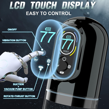 Innovative 7 Sucking & Vibrating & Thrusting & Rotating & Licking Automatic Male Masturbator