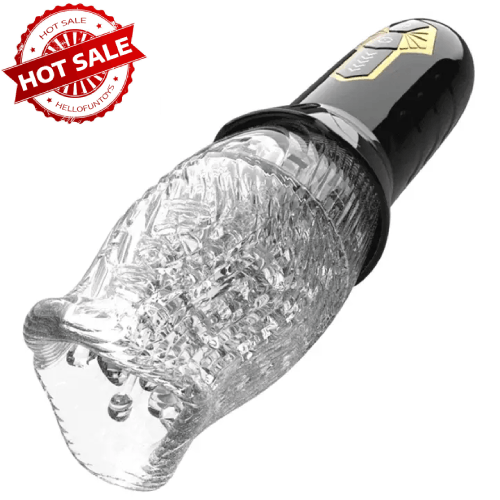 TORNADO Male Masturbator 5-Frequency Rotation 10 Speeds Vibration Oral Sex Cup