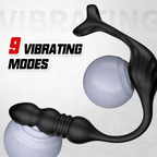 New Dual-motor Powerful 9 Thrusting 9 Vibrating Anal Sex Toys