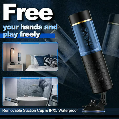 [Limited Time Special] Swordsman 10 Thrusting Spinning Suction Cup Hands Free Masturbator