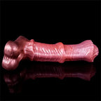 8.07in Horse Penis Extender Sleeve – Realistic Silicone Enlargement Sleeve with Cock Ring for Men (Brown)