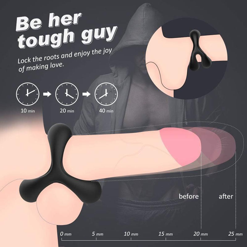 Triangle Silicone Cock Ring For Men Erection