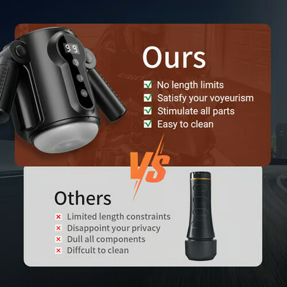 9 Thrusting & Vibrating Massage Training and Masturbation 2 IN 1 Sex Toy