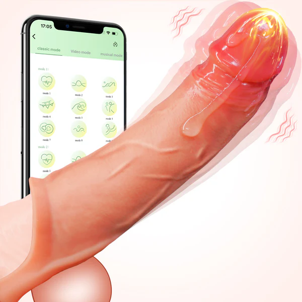 app controlled vibrating penis sleeve for men and couples