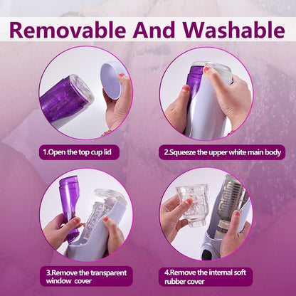 10 Vibrating Modes High Speed and Powerful Stimulation Thrusting & Rotating Male Masturbator Cup