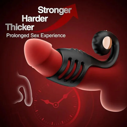 10-Mode Vibrating Penis Ring for Couples – Remote Cock Sleeve with Clit & G-Spot Stimulator