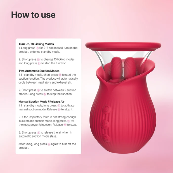 Tongue Magic: Interchangeable Clitoral & Nipple Sucker with 3-in-1 Pleasure Functions