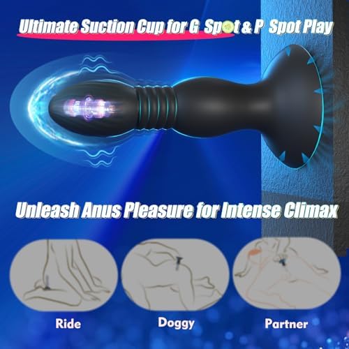 Super Strong Suction Cup Remote Control Thrust Vibration, Anal Trainer for Men, Women & Couples