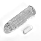 5.5 Transparent thicken lengthen vibrating penis sleeve