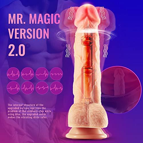 8.3-Inch 4 in 1 Thrusting Rotation Vibrating Heating Lifelike Dildo