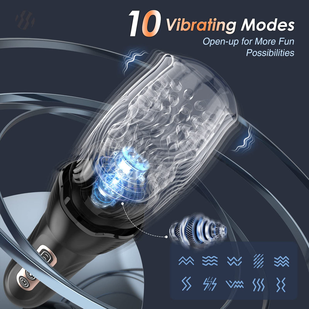 Tornado Ⅲ 5 Thrusting & Rotating & 10 Vibrating Automatic Male Masturbator
