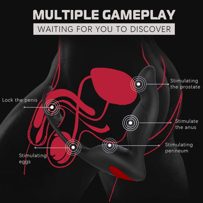 3-in-1 Remote Control Prostate Milker with a Penis Massager