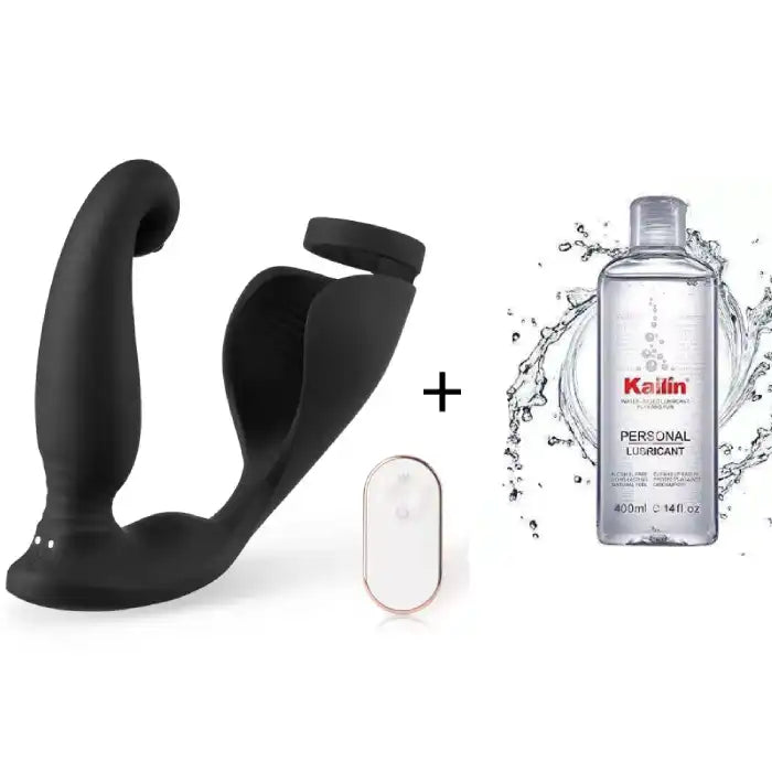 S-HANDE Versatile Vibrating Remote Control Cock Ring Butt Plug Prostate Massager