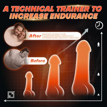 10 Licking & 10 Flapping & 10 Vibrating Super Soft Male Penis Training Vibrator