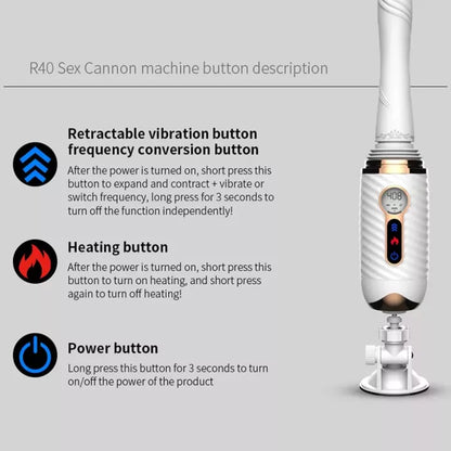 R40 Remote Control Automatic Thrusting Sex Machine Gun