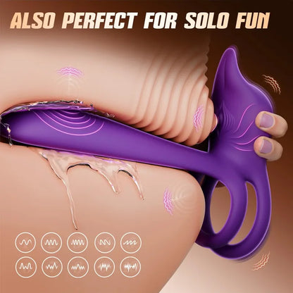 🎁Superbuyg™ Enchanted Girl Luxe Smart Vibrating Ring – App-Controlled Pleasure for Couples 💫 Star-starring identical mold production[free of tax]【❤️Discreet Shipping】